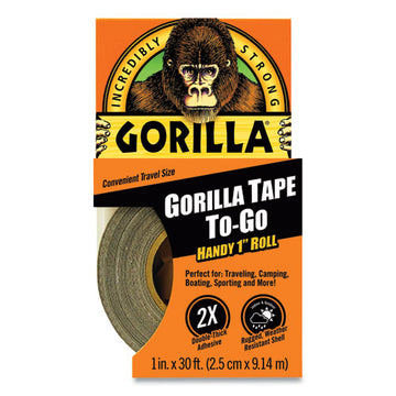 Gorilla Glue® Gorilla Tape, 1.5" Core, 1" X 10 Yds, Black freeshipping - TVN Wholesale
